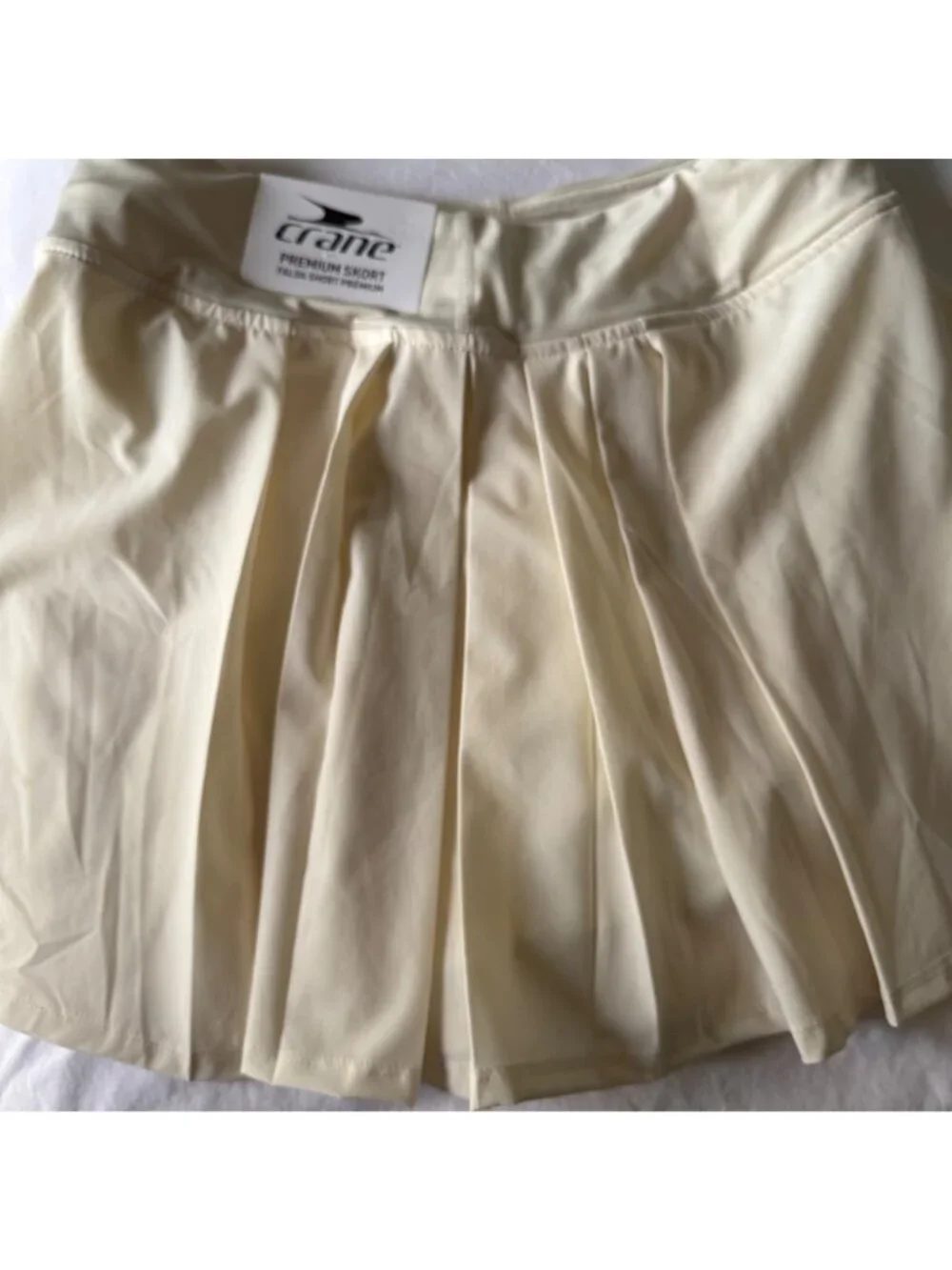 Crane Womens Premium Pleated Skort Built-In Short Cream S Activewear Pickleball - Picture 11 of 16